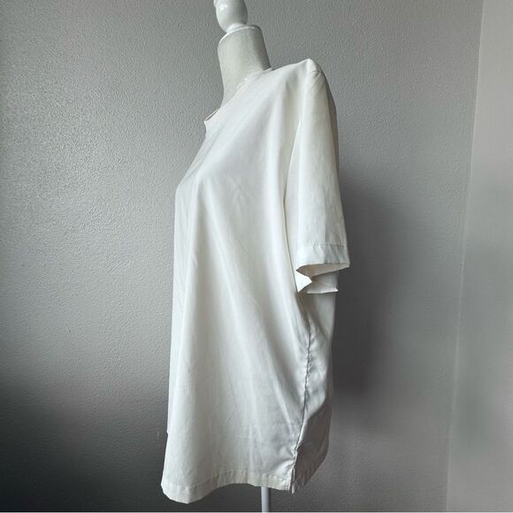 Zara Mens Slim Fit Pullover Top White Short Sleeve Tee SZ M - Picture 5 of 10